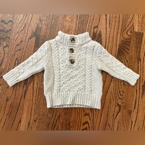 Cat & Jack Creamy White / Beige Cable Knit Sweater - Size 18months